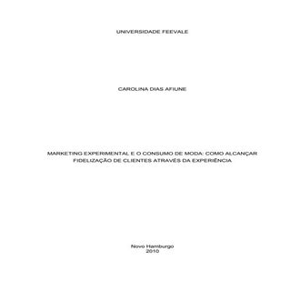 Trabalho de Conclusão I - Curso Des...