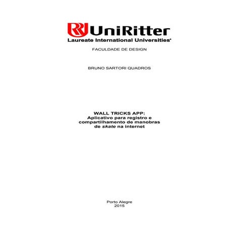 WALL TRICKS APP: Aplicativo para registro e compartilhamento de manobras de s...