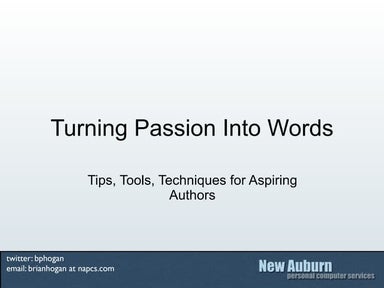 Turning Passion Into Words