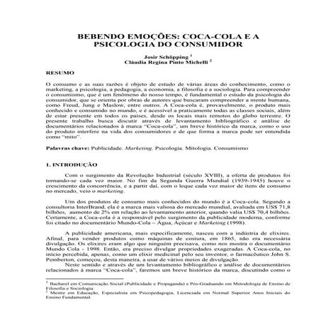 BEBENDO EMOÇÕES: COCA-COLA E A PSICOLOGIA DO CONSUMIDOR