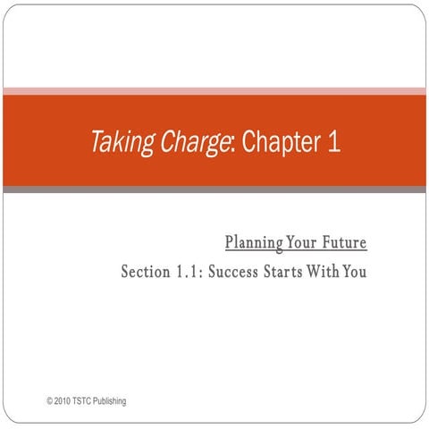 Taking Charge (2nd ed.), Chapter 1.1