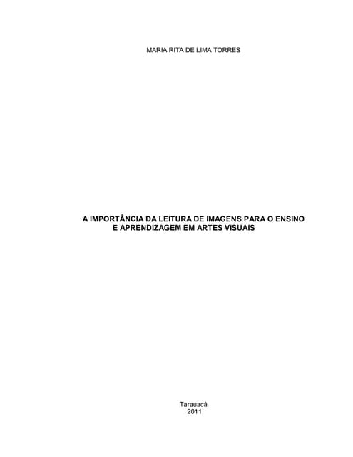A IMPORTÂNCIA DA LEITURA DE IMAGENS...