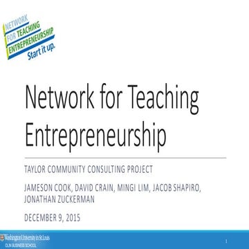Taylor Community Consulting Program - Network for Teaching Entrepreneurship