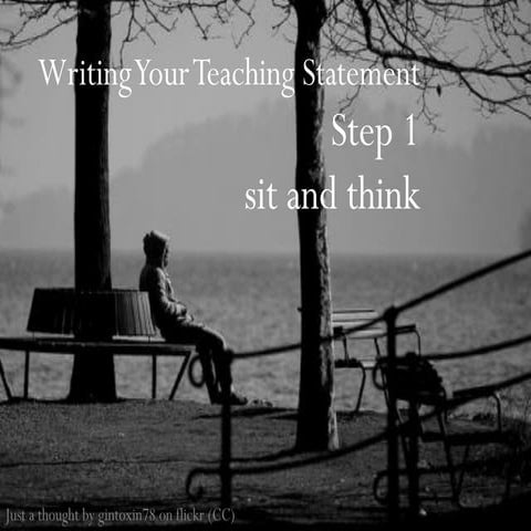 The College Classroom Wi16 Meeting 9: Writing Your Teaching Statement