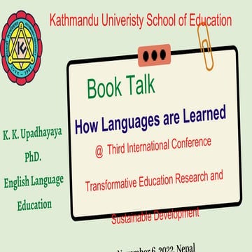 How Languages are Learned by Patsy M. Lightbown and Nina Spada 4th Edt.Li