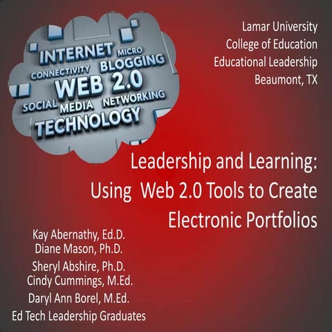 Tcea leadership learning_using_web2_tools_create_eportfolios_2-5-12