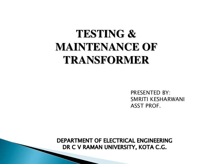 Testing of transformer
