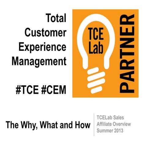Total Customer Experience Management Overview #TCE #CEM  -- The Why, What and How