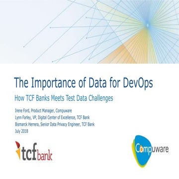 The Importance of Data for DevOps: How TCF Bank Meets Test Data Challenges