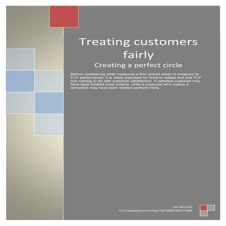 Treating Customers Fairly is a Strategic Matter | PPTX
