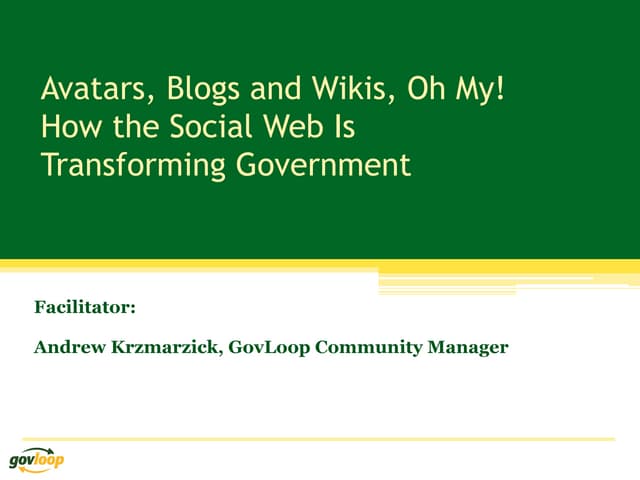 Social Media Presentation for The Center for Organizational Effectiveness