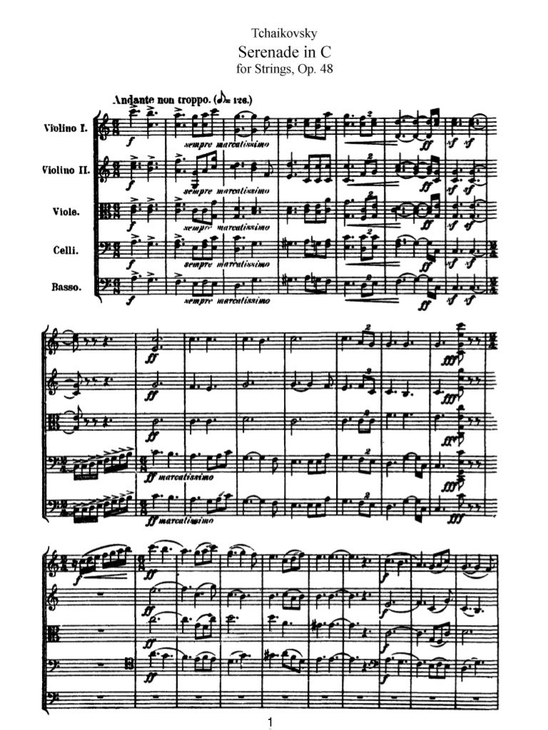 Tchaikovsky serenade for strings