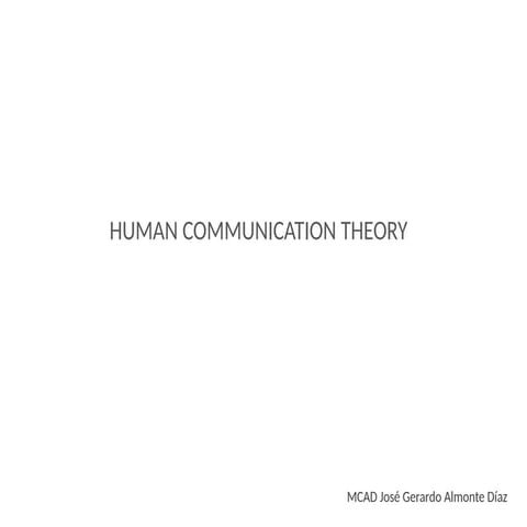 Teorías de la comunicación humana by Pepo Almonte