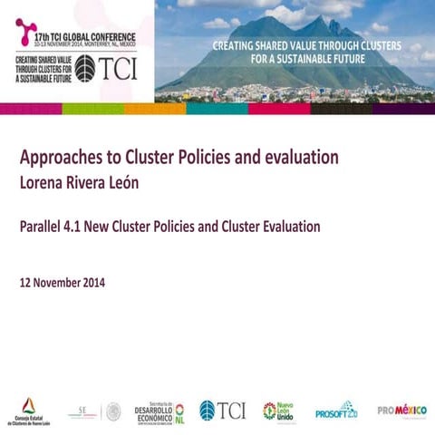TCI 2014 Approaches to Cluster Policies and Evaluation