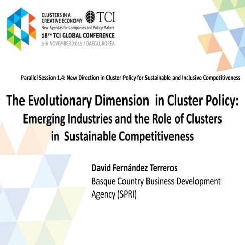 TCI 2015 The Evolutionary Dimension  in Cluster Policy