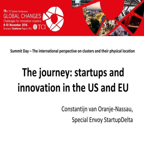 TCI 2016 The journey: startups and innovation in the US and EU