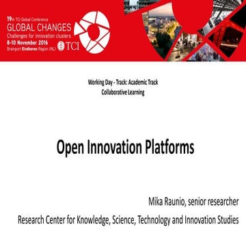 TCI 2016 Open Innovation Platforms