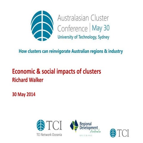 TCIOceania14 Economic & social impacts of clusters