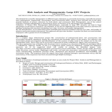 Tc iv submited paper risk analysis and managements  large epc projects