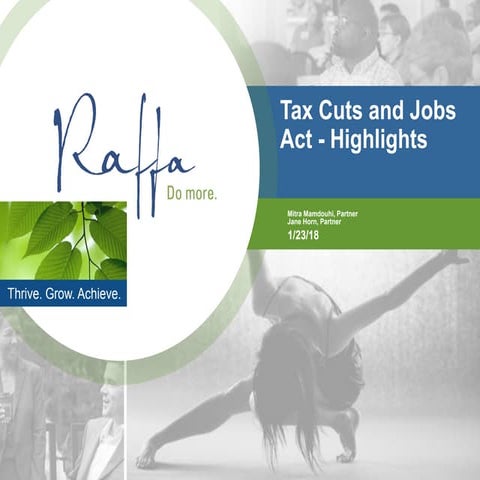 Tax Reform: Key Changes and New Provisions 
