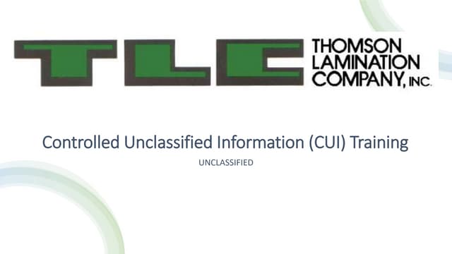 controlled unclassified information cui awareness training