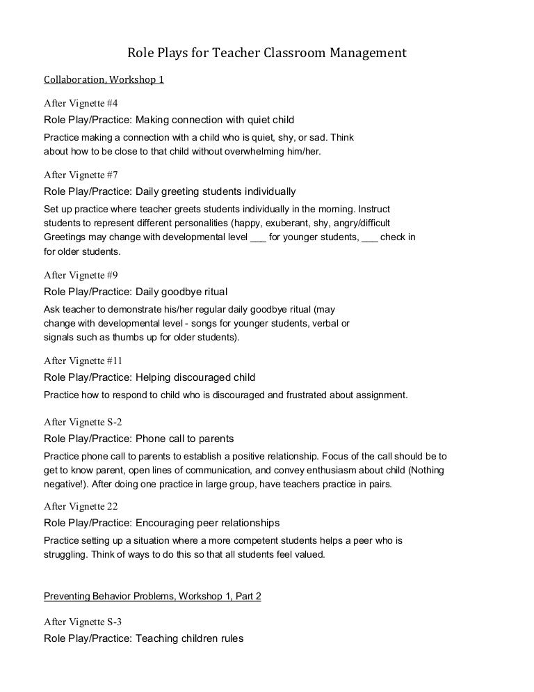 teachers role play set