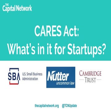 The CARES ACT - What's In It For Startups?
