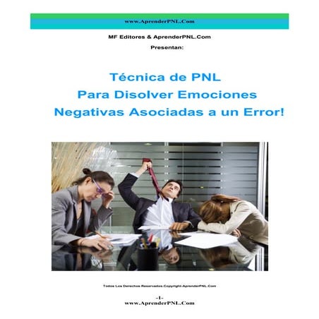 Técnica pnl para disolver emociones negativas asociadas al error  aprender pnl