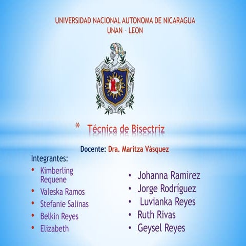 Técnica de la bisectriz radiologia dental