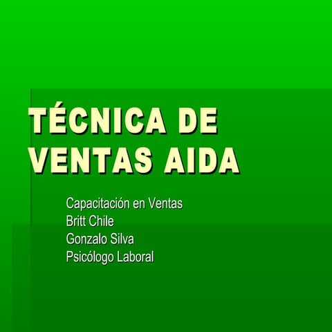 Técnica de ventas aida