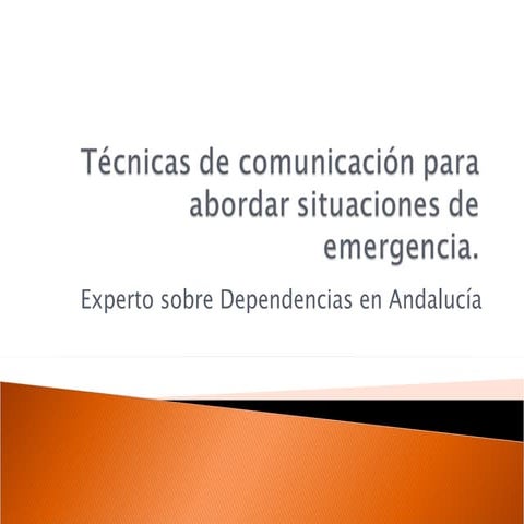 TéCnicas De ComunicacióN Para Abordar Situaciones De Emergencia
