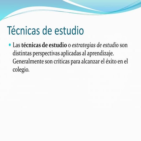Técnicas de estudio