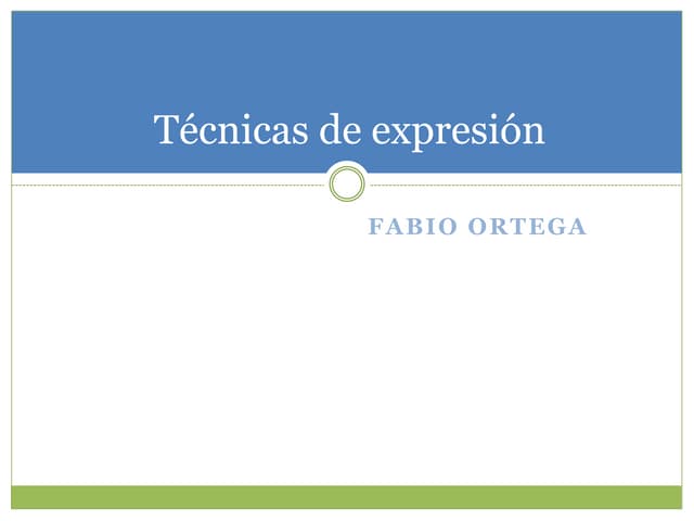 Técnicas de expresión 