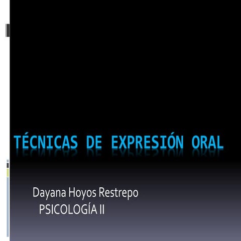 Técnicas de expresión oral