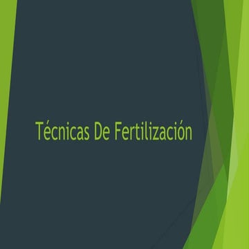 Técnicas de fertilización