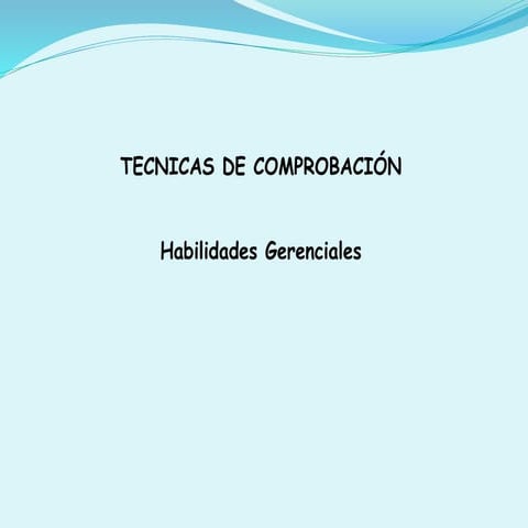 Técnicas de la comprobación