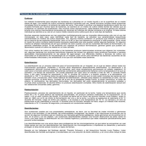 Técnicas de la microbiología
