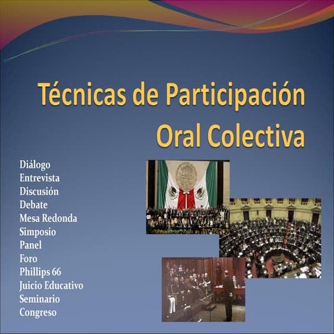 Técnicas de participación oral colectiva