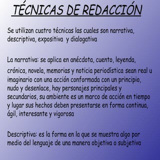 Técnicas de redacción