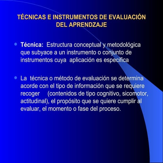 Técnicas e instrumentos