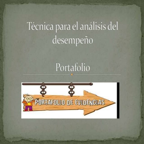 Técnicas para el análisis del desempeño portafolio