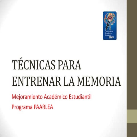 Técnicas para entrenar la memoria