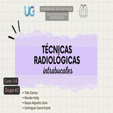 TÉCNICAS RADIOLÓGICAS en radiologia dental
