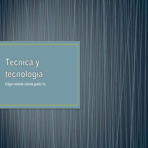 Técnica y tecnología