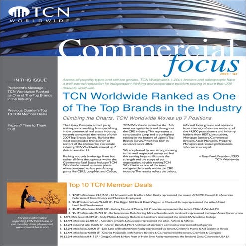 TCN Worldwide Ranked As 1 Of The Top Brands In The Industry 6 24 09