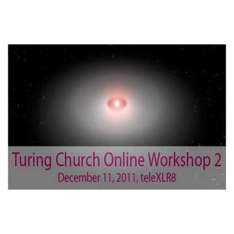 Turing Church Online Workshop 2