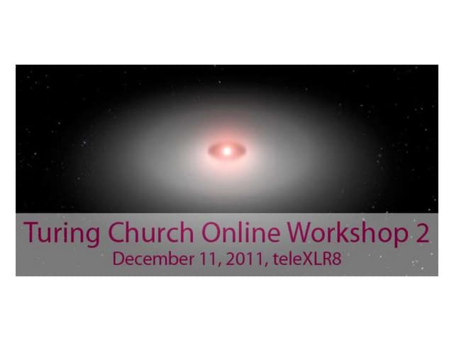 Turing Church Online Workshop 2
