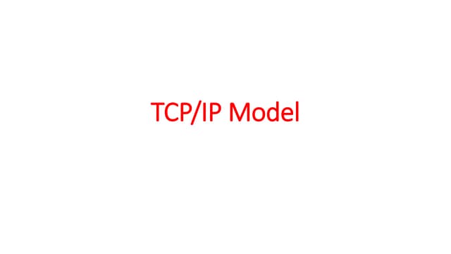 Tcp/Ip Model