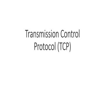 Transmission Control Protocol_ Computer Networks | PPT