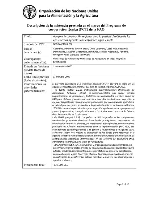 Propuestas, para el trabajo conjunto alrededor del tema de RECSOIL y del TCP regional.